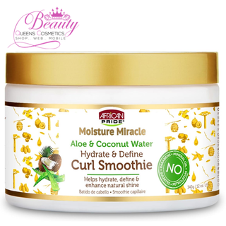 African Pride Aloe & Coconut Water Curl Smoothie – 12oz Hydrate & Define Curls