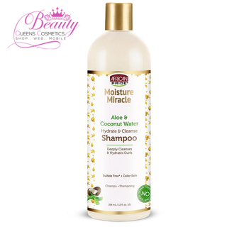 African Pride Aloe & Coconut Water Shampoo  – 12oz Hydrating & Moisturizing Cleanser