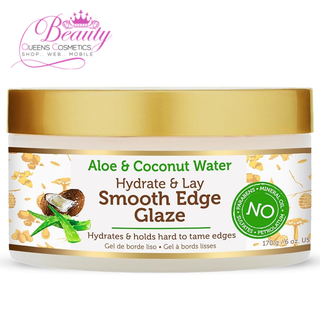 African Pride Aloe & Coconut Water Smooth Edge Glaze – 6oz Non-Flaking Edge Control