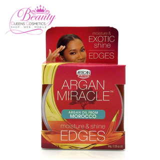 African Pride Argan Miracle Edges 64g- Smooth, Strengthen & Shine with Argan Oil