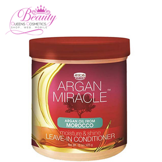 African Pride Argan Miracle Leave-in Conditioner 15oz- Hydrate, Detangle & Protect Hair