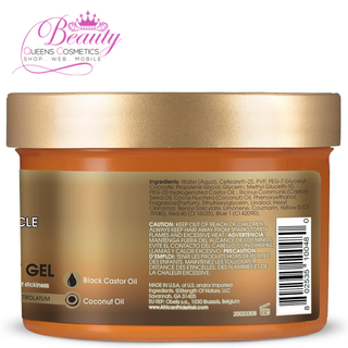 African Pride Black Castor Miracle Extra Hold Braid LOC & Twist Gel 227g- Smooth & Shine