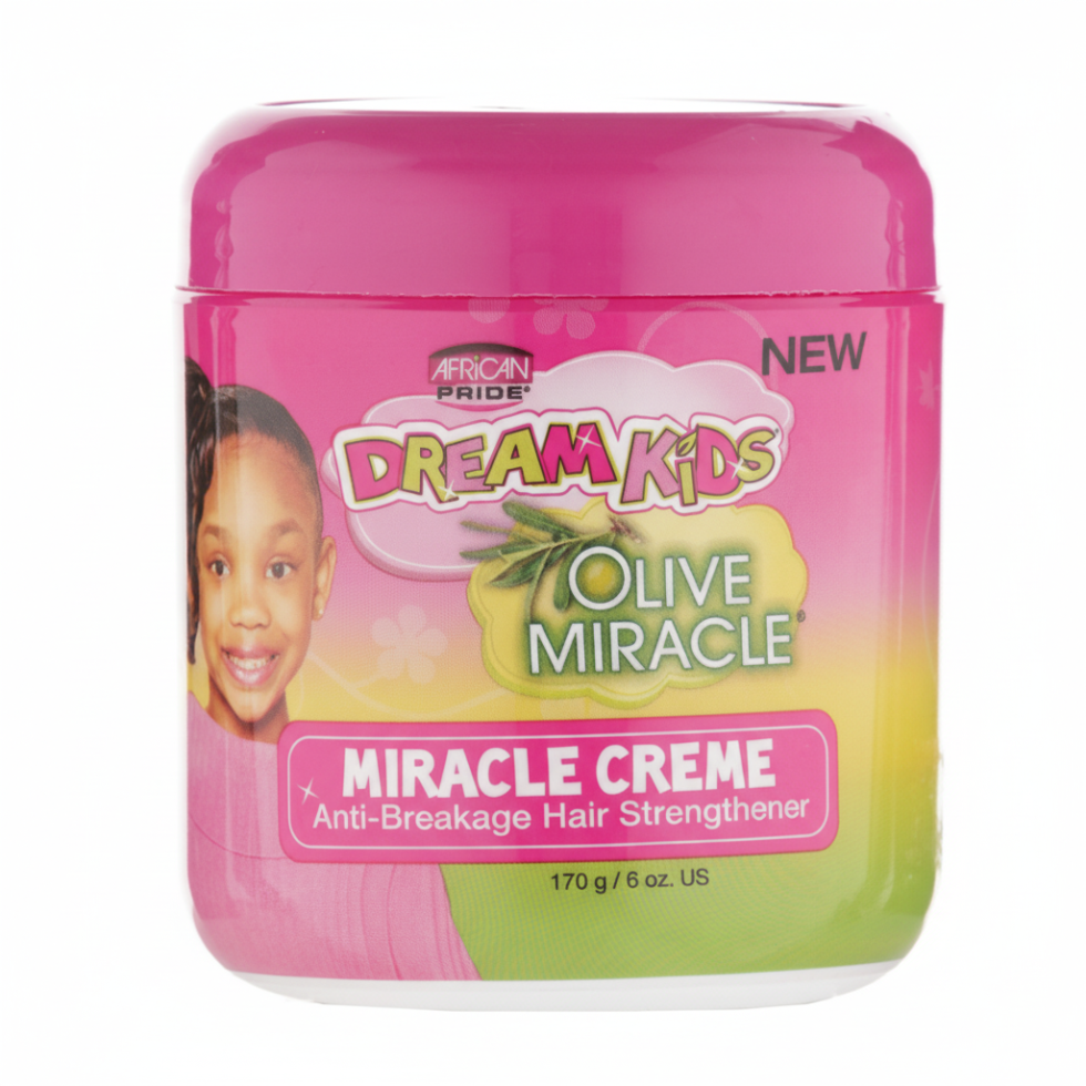 African Pride Dream Kids olive miracle crème 170g for moisturizing soft and smooth kids hair care