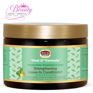 African Pride Feel It Formula Strengthening Leave-In Conditioner – 12oz Growth & Frizz Control