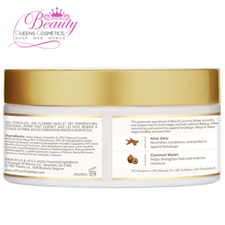 African Pride Moisture Miracle Aloe & Coconut Water Maximum Hold Edge Styling Wax-6oz