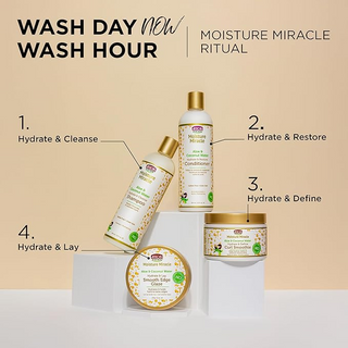 African Pride Aloe & Coconut Water Shampoo  – 12oz Hydrating & Moisturizing Cleanser