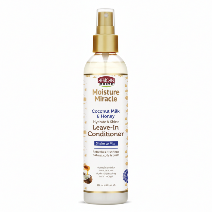 African Pride Coconut Milk & Honey Leave-In Conditioner 8oz | Hydrate & Shine