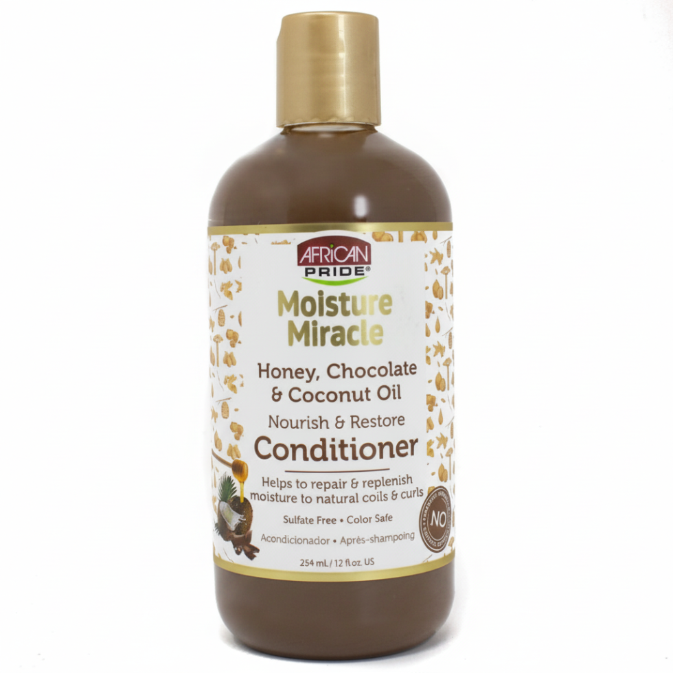 African Pride honey chocolate coconut oil nourish restore conditioner for hydrated softened smooth healthy-looking hair