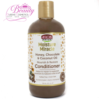 African Pride Moisture Miracle Honey, Chocolate & Coconut Oil Nourish & Restore Conditioner 354ml-Deep Moisture Care