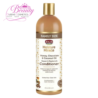 African Pride Moisture Miracle Honey, Chocolate & Coconut Oil  Repair & Replenish Conditioner – 473ml