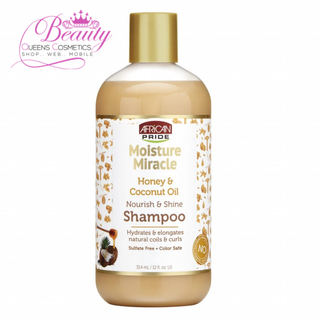 African Pride Moisture Miracle Honey & Coconut Oil Shampoo | 12oz | Nourish & Shine
