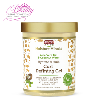 African Pride Moisture Miracle Hydrate & Hold Curl Defining Gel with Aloe & Coconut Water 18oz