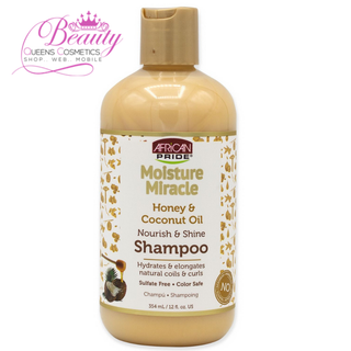 African Pride Moisture Miracle Nourish & Shine Shampoo 16oz- Hydrate & Revive Hair