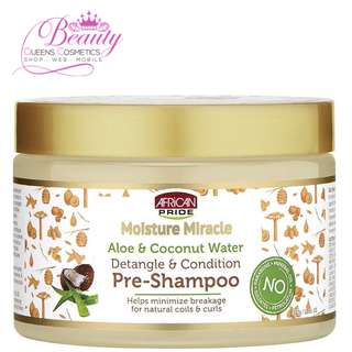 African Pride Moisture Miracle Aloe & Coconut Water Detangle & Condition Pre-Shampoo 340g/12oz