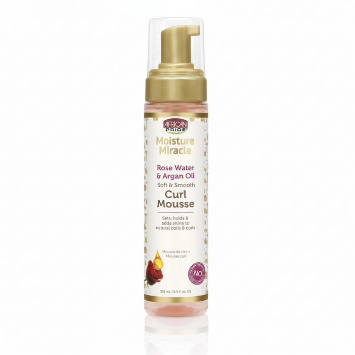 African Pride Rose Water & Argan Curl Mousse 251ml | Define & Hydrate Curls
