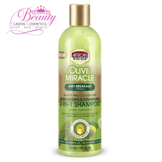 African Pride Olive Miracle Anti-Breakage Formula Moisturizing & Detangling 2-in-1 Shampoo 355ml