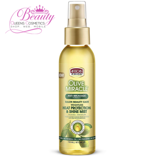 African Pride Olive Miracle Anti-Breakage Heat Protection Shine Mist Hair Spray 118ml-All Hair
