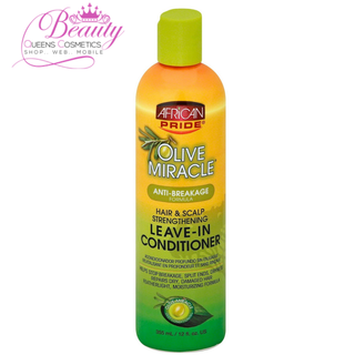 African Pride Olive Miracle Leave-In Conditioner– 12oz Moisturize & Strengthen Hair