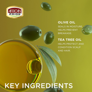 African Pride Olive Miracle Magical Growth Sheen– 8oz Boost Shine & Strength