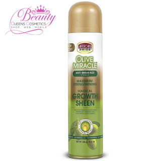 African Pride Olive Miracle Magical Growth Sheen– 8oz Boost Shine & Strength