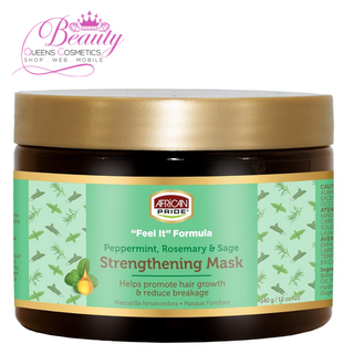 African Pride Peppermint Rosemary & Sage Strengthening Mask 340g- Deep Repair & Growth