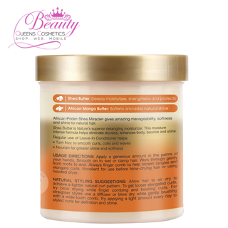 African Pride Shea Butter Miracle Leave-in Conditioner 15 oz – Moisturizing Treatment for Curly, Wavy & Coily Hair