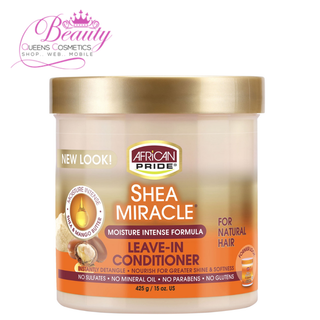 African Pride Shea Butter Miracle Leave-in Conditioner 15 oz – Moisturizing Treatment for Curly, Wavy & Coily Hair
