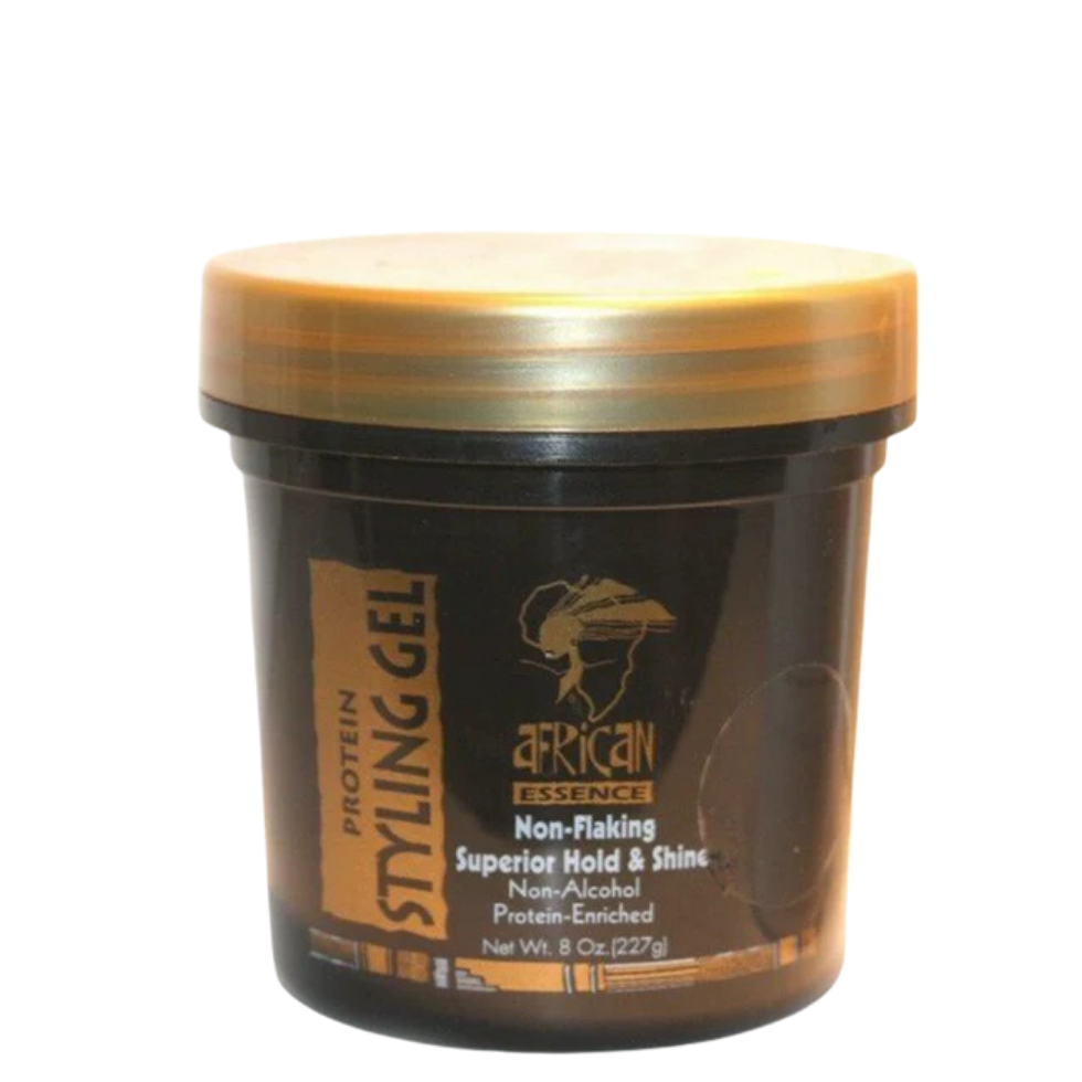 african essence protein styling gel black 904g strong hold shine flake free hair styling gel