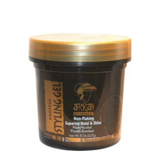 african essence protein styling gel black 904g strong hold shine flake free hair styling gel