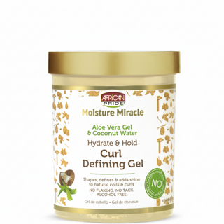 African Pride aloe coconut water curl defining gel for hydrated defined frizz-free soft shiny healthy-looking natural curls
