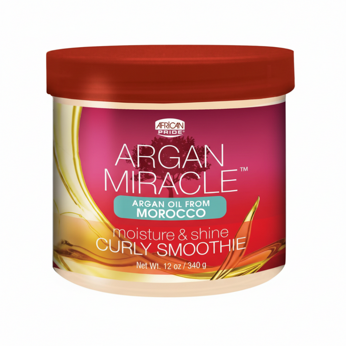 African Pride Argan Miracle Curly Smoothie 12oz | Moisturize Define & Shine