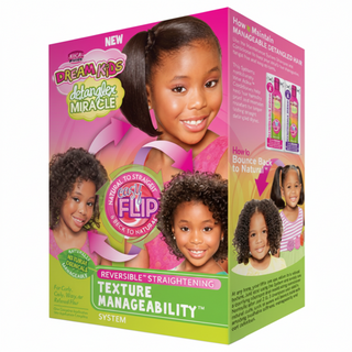 African Pride Dream Kids detangler miracle reversible straightening system 1 application for smooth and manageable kids hair care