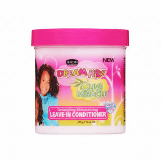 African Pride Dream Kids olive miracle leave in conditioner 15oz for moisturizing detangling and controlling kids hair