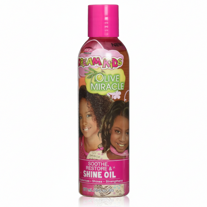 African Pride Dream Kids Olive Miracle Shine Oil 177ml | Soothe & Restore Hair