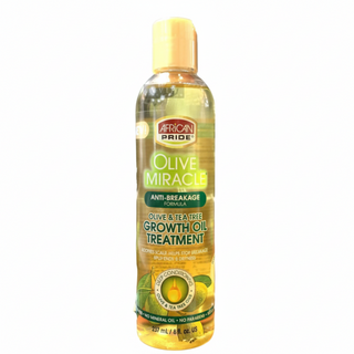 African Pride Olive Miracle Anti Breakage Growth Oil 237ml with olive and tea tree for scalp moisture and shine