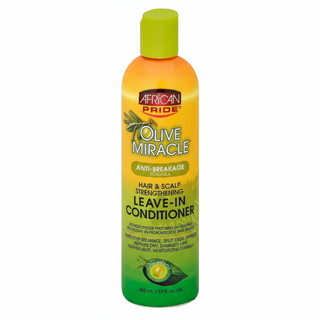 African Pride Olive Miracle anti breakage leave in conditioner 12oz for moisturizing strengthening and smoothing hair care