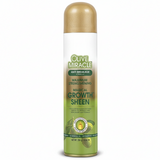 African Pride olive miracle magical growth sheen 8oz for boosting shine and strengthening hair care