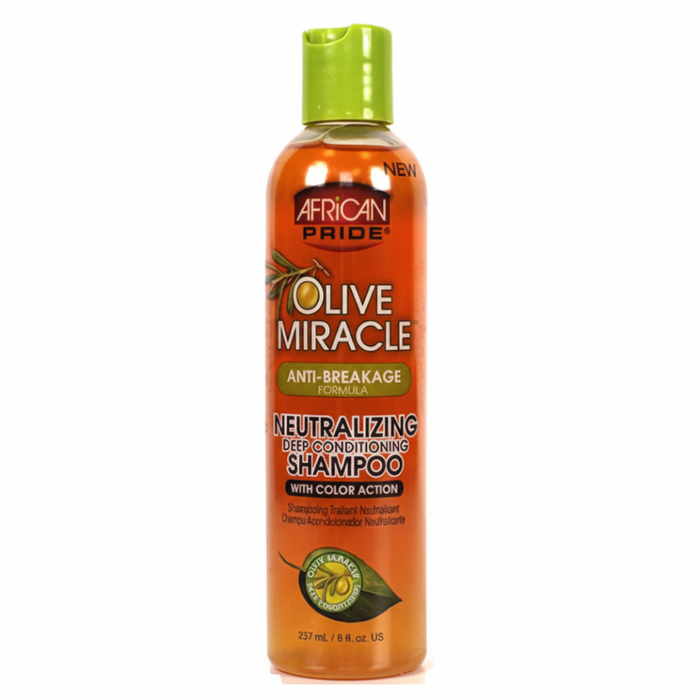 African Pride Olive Miracle Neutralizing Shampoo 237ml | Deep Conditioning Care