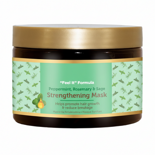 African Pride Peppermint Rosemary Sage Strengthening Mask 340g for deep repair hydration and breakage support