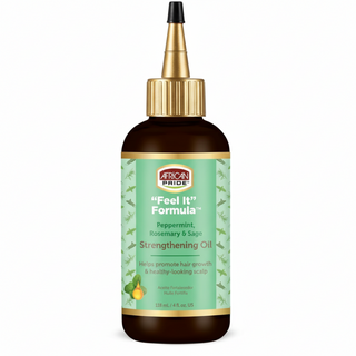 African Pride Peppermint Rosemary Sage Strengthening Oil 118ml for scalp care growth support breakage and shine