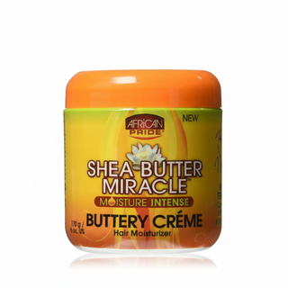 African Pride Shea Butter Miracle buttery crème 170g for moisturizing defining and smoothing textured curls