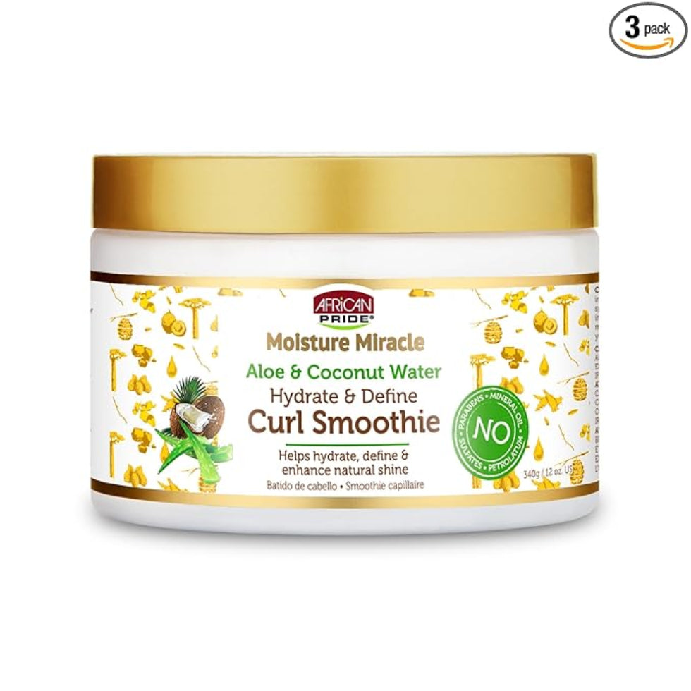 African Pride smooth edge glaze aloe coconut water for sleek frizz-free defined shiny strong hold edges