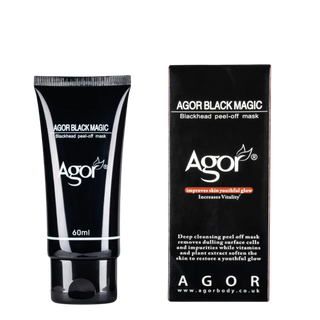 agor black magic blackhead peel off mask 60ml deep cleansing pore purifying face mask for blackhead removal and smooth clear skin