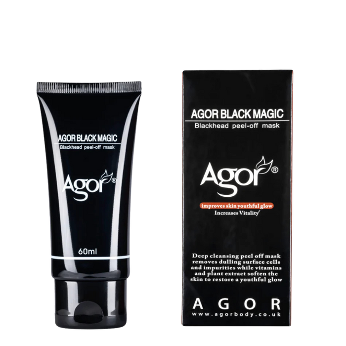 agor black magic blackhead peel off mask 60ml deep cleansing pore purifying face mask for blackhead removal and smooth clear skin