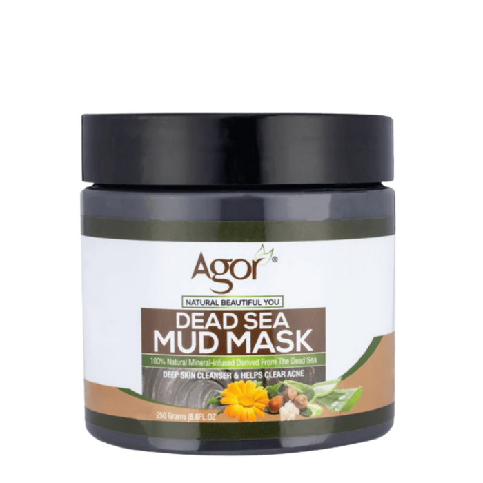agor natural dead sea mud mask 250g deep cleansing acne treatment mineral face mask for pores purification and clearer skin care