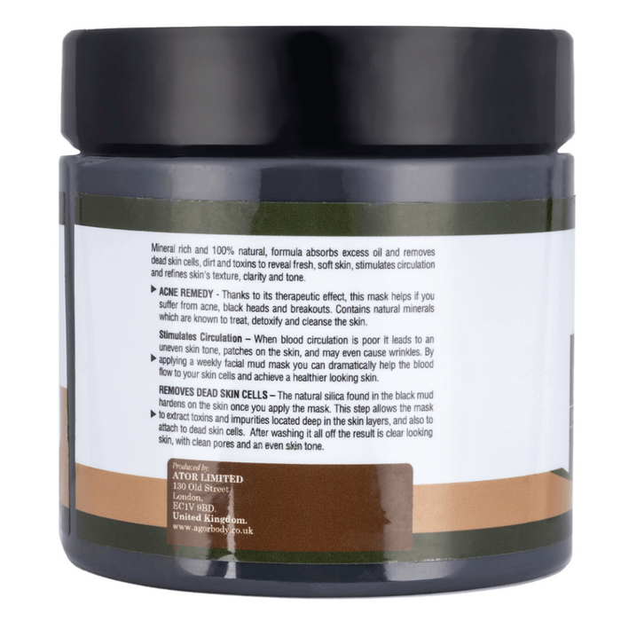 agor natural dead sea mud mask 250g deep cleansing acne treatment mineral face mask for pores purification and clearer skin care