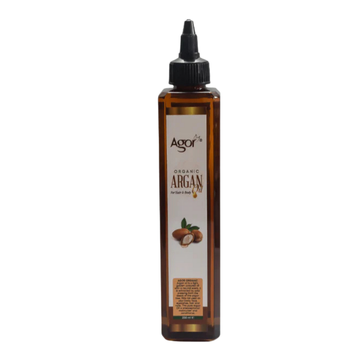agor organic argan oil 250ml cold pressed natural hair skin and face moisturizing oil for hydration shine and smooth care