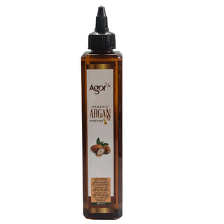 agor organic argan oil for hair and body hydration shine smooth frizz free hair soft glowing skin 250ml