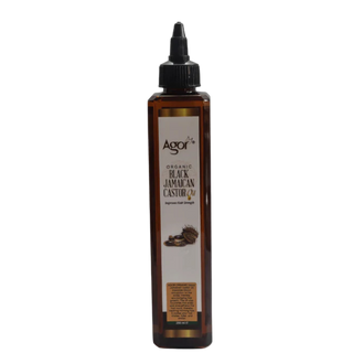 agor organic black jamaican castor oil 250ml natural hair growth scalp treatment oil for strength and nourishment