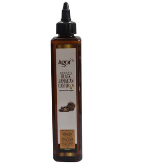agor organic black jamaican castor oil for hair strength growth thick healthy hair and soft skin 250ml